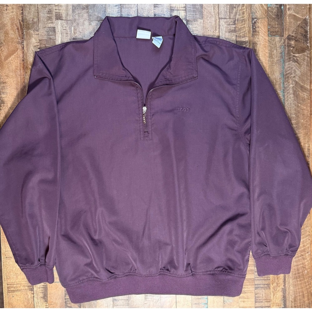 Izod Womens Purple Quarter Zip Pullover and Pants Tracksuit Set Jacket L-Pants M - Picture 2 of 10